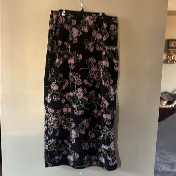 Vintage  Black and Purple Women's Skirt - Picture 1 of 5